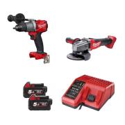 M18FPD2-CAG125X - Zestaw POWERPACK M18™, M18 FPD2, M18 CAG125X, 2 x 5.0 Ah + ładowarka, w walizce