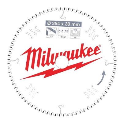 4932471318 - Tarcza pilarska do aluminium, czyste cięcie 254 x 30 mm, 80 zębów