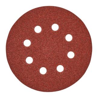 4932367740 - Papier ścierny na rzep 8 otworów do szlifierki mimośrodowej 125 mm, gr. 40 (5 szt.)