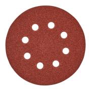 4932367740 - Papier ścierny na rzep 8 otworów do szlifierki mimośrodowej 125 mm, gr. 40 (5 szt.)