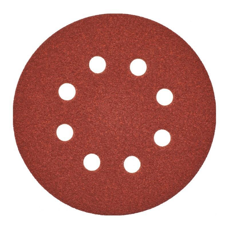4932367742 - Papier ścierny na rzep 8 otworów do szlifierki mimośrodowej 125 mm, gr. 80 (5 szt.) 4932367742 - Papier ścierny na rzep 8 otworów do szlifierki mimośrodowej 125 mm, gr. 80 (5 szt.)