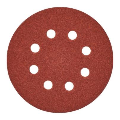 4932367742 - Papier ścierny na rzep 8 otworów do szlifierki mimośrodowej 125 mm, gr. 80 (5 szt.)