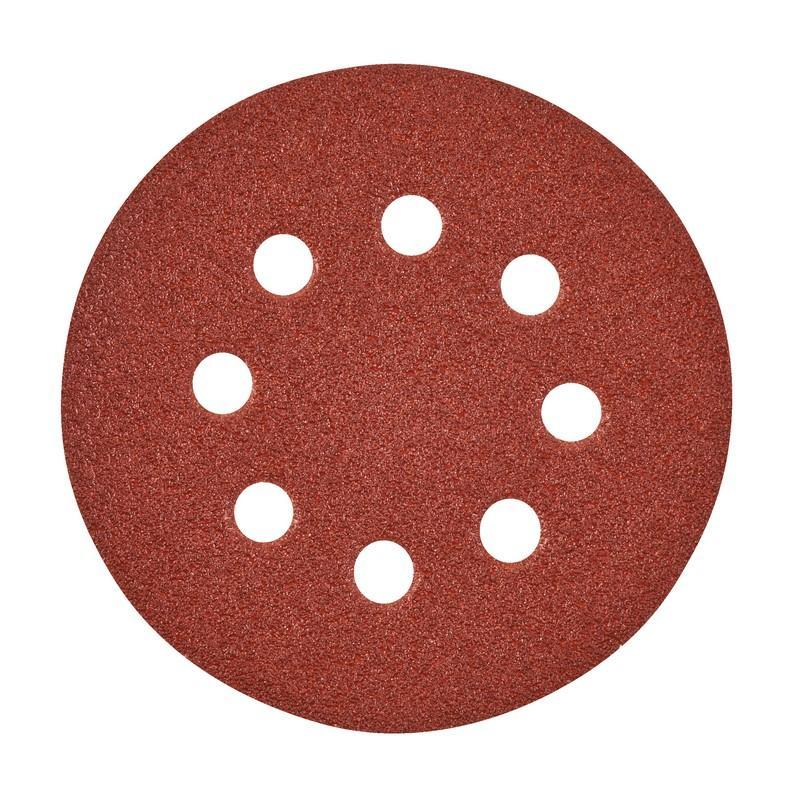 4932371396 - Papier ścierny na rzep 8 otworów do szlifierki mimośrodowej 125 mm, gr. 60 (25 szt.)