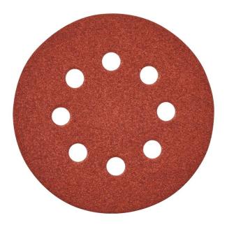 4932371397 - Papier ścierny na rzep 8 otworów do szlifierki mimośrodowej 125 mm, gr. 80 (25 szt.)