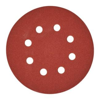 4932371399 - Papier ścierny na rzep 8 otworów do szlifierki mimośrodowej 125 mm, gr. 180 (25 szt.)