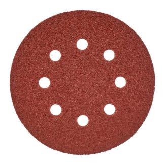 4932371470 - Papier ścierny na rzep 8 otworów do szlifierki mimośrodowej 125 mm, gr. 40 (25 szt.)