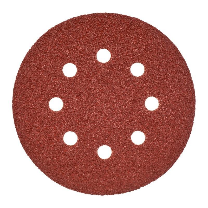 4932371470 - Papier ścierny na rzep 8 otworów do szlifierki mimośrodowej 125 mm, gr. 40 (25 szt.)