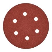 4932371590 - Papier ścierny na rzep 8 otworów do szlifierki mimośrodowej 150 mm, gr. 40 (5 szt.)