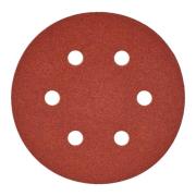 4932371598 - Papier ścierny na rzep 8 otworów do szlifierki mimośrodowej 150 mm, gr. 80 (25 szt.)
