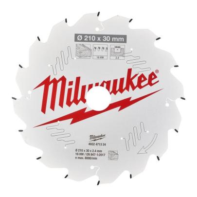 4932471324 - Tarcza pilarska do drewna 210 x 30 mm, 16 zębów