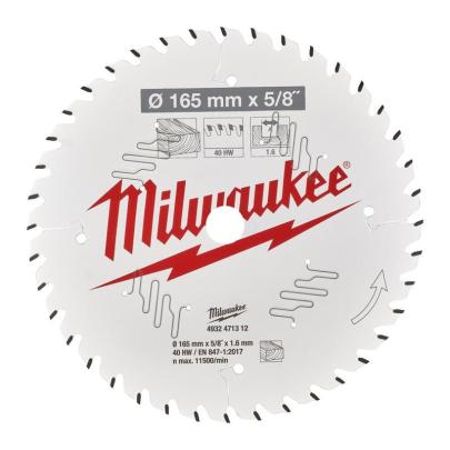 4932471312 - Tarcza pilarska do drewna, czyste cięcie 165 x 15,87 mm, 40 zębów