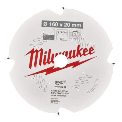 4932471293 - Tarcza pilarska do materiałów abrazyjnych, cementu włóknistego i włókna szklanego 160 x 20 mm, 4 zęby