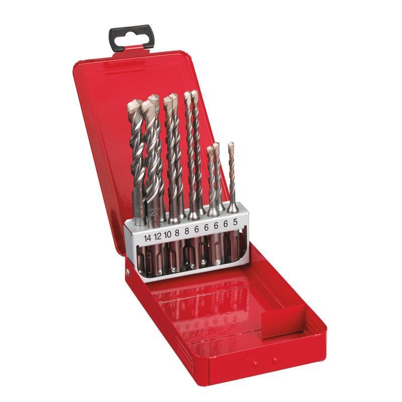 4932352340 - Zestaw wierteł udarowych do betonu SDS Plus M2, 2-ostrzowe, 5 - 14 mm (10 szt.)