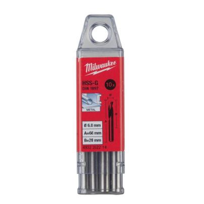 4932352214 - Wiertło do metalu HSS-G, krótkie, 6,0 x 28/66 mm (10 szt.)