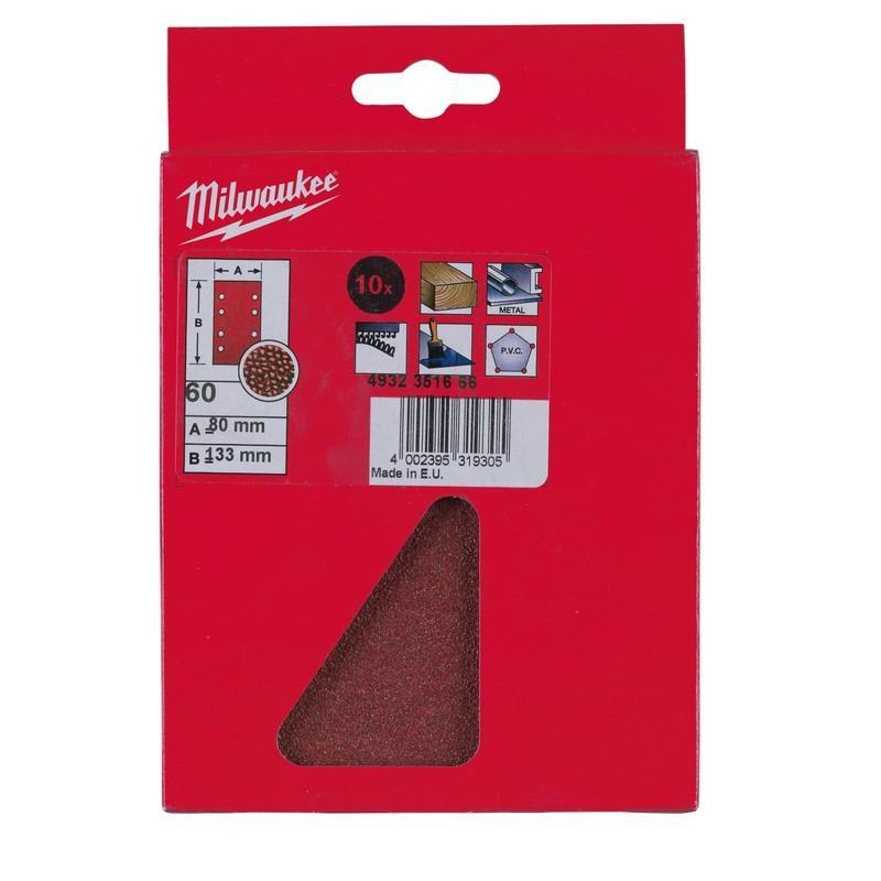 4932351666 - Papier ścierny prostokątny na rzep do szlifierki oscylacyjnej 80 x 133 mm, gr. 60 (10 szt.) 4932351666 - Papier ścierny prostokątny na rzep do szlifierki oscylacyjnej 80 x 133 mm, gr. 60 (10 szt.)