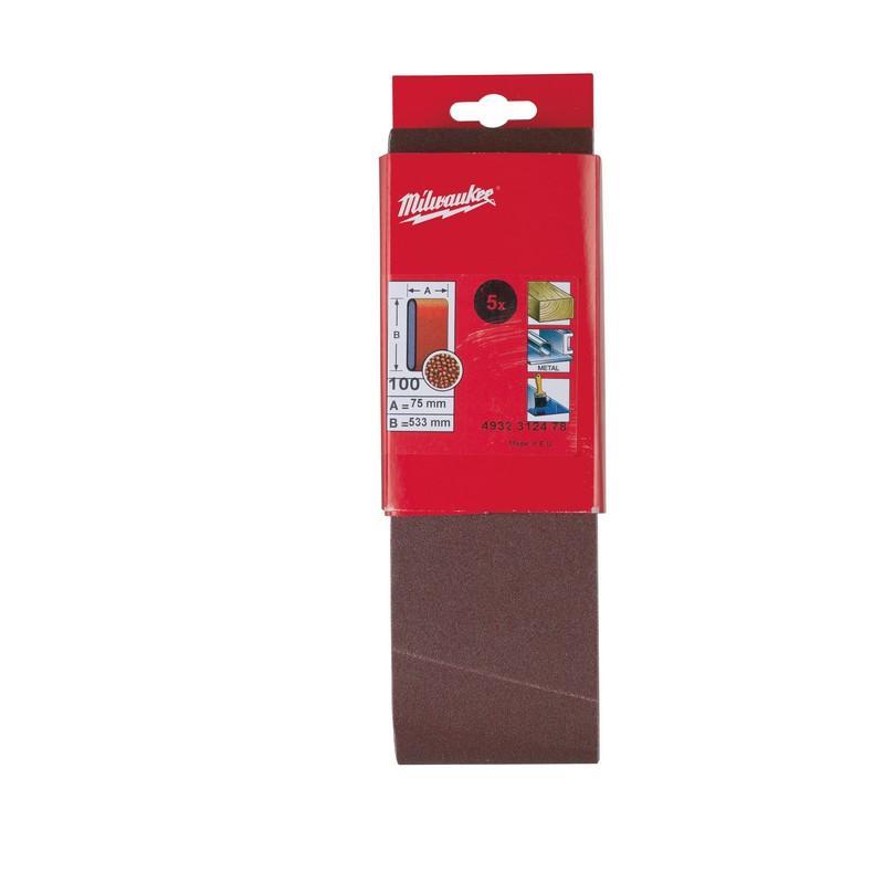 4932312478 - Papier ścierny bezkońcowy do szlfierki taśmowej 75 x 533 mm, gr. 100 (5 szt.) 4932312478 - Papier ścierny bezkońcowy do szlfierki taśmowej 75 x 533 mm, gr. 100 (5 szt.)