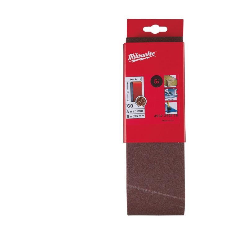 4932312476 - Papier ścierny bezkońcowy do szlfierki taśmowej 75 x 533 mm, gr. 60 (5 szt.) 4932312476 - Papier ścierny bezkońcowy do szlfierki taśmowej 75 x 533 mm, gr. 60 (5 szt.)