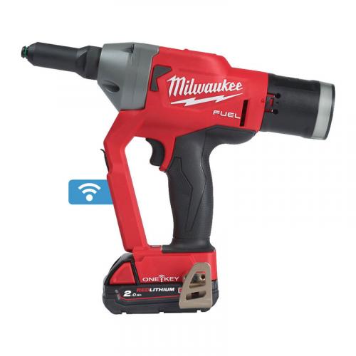 M18 ONEFPRT-202X - Rivet tool 18 V, 2.0 Ah, FUEL™, ONE-KEY™, in case, with 2 batteries and charger