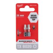 4932471582 - Bit udarowy Shockwave do śrub Torx, TX BO20 x 25 mm (2 szt.)