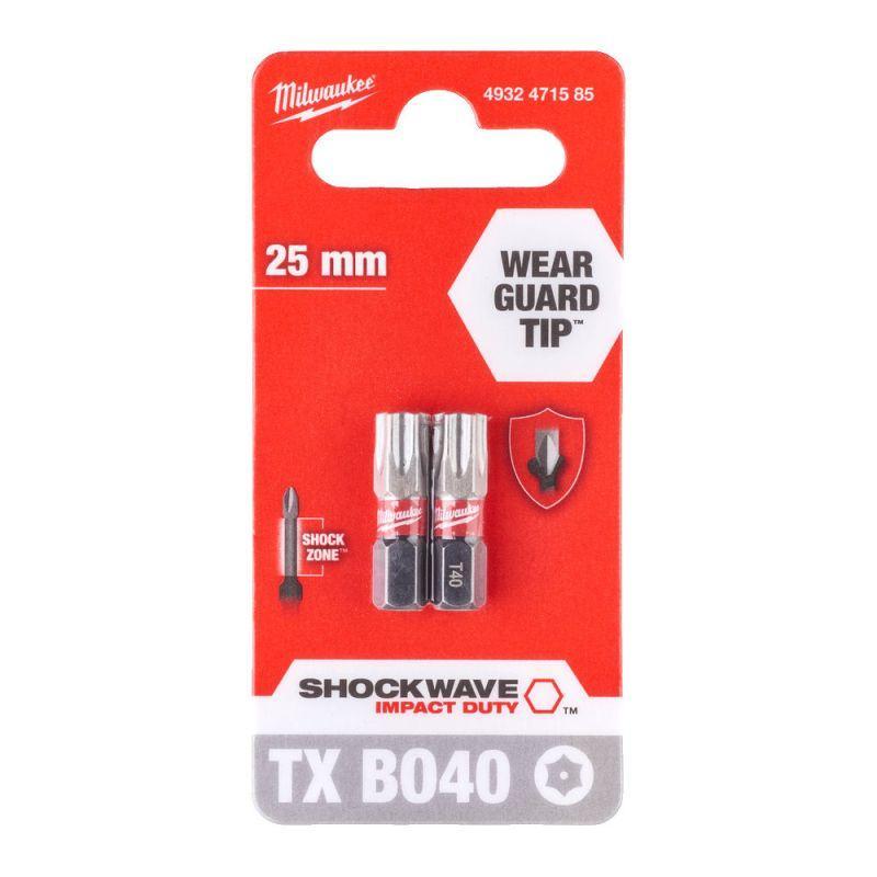 4932471585 - Bit udarowy Shockwave do śrub Torx, TX BO40 x 25 mm (2 szt.)