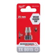 4932471581 - Bit udarowy Shockwave do śrub Torx, TX BO15 x 25 mm (2 szt.)