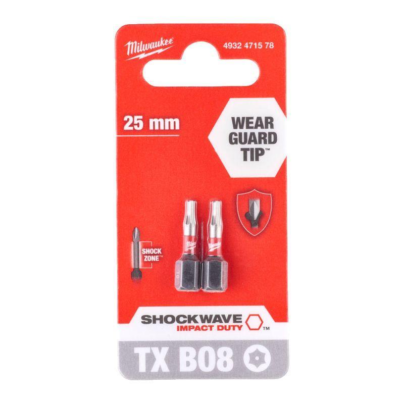 4932471578 - Bit udarowy Shockwave do śrub Torx, TX BO8 x 25 mm (2 szt.)