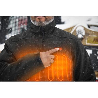 M12 HJ BL5-0 (2XL) - Kurtka podgrzewana męska premium, M12™ Li-ion 12 V, rozmiar 2XL, czarna
