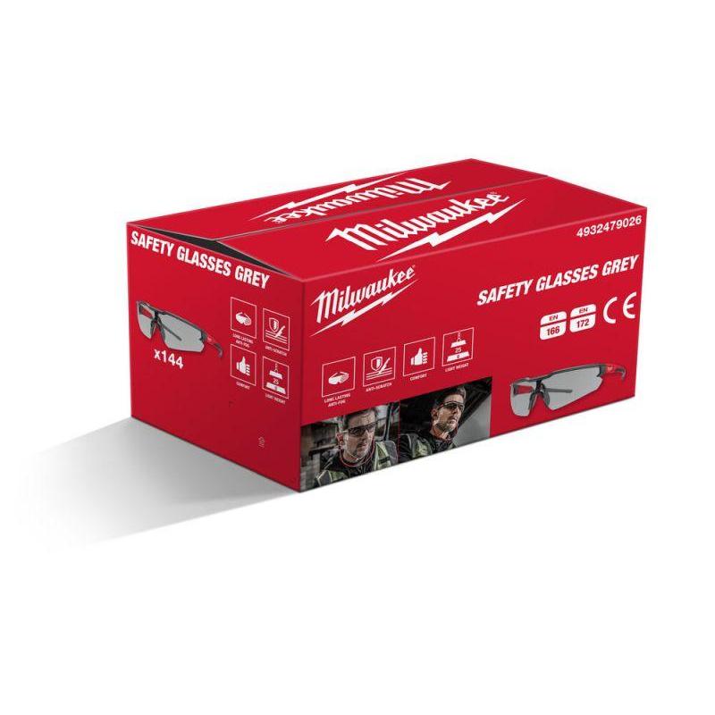 4932479026 - Okulary ochronne odporne na zarysowania, szare (144 szt.)