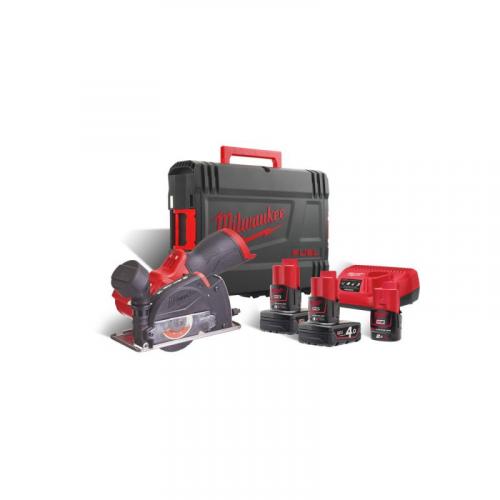 M12 FCOT-423X - Sub compact angle grinder 76 mm 12 V, FUEL™, in case, with 3 batteries and charger