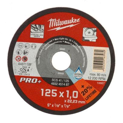 4932451488 - Tarcza cienka do cięcia metalu płaska PRO+, 125 x 1 x 22,2 mm (200 szt.)