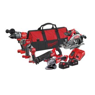 M18 FPP6H2-502B - Zestaw POWERPACK M18 FUEL™, M18 FPD2, M18 FIW2F12, M18 CCS55, M18 FSZ, M18 CAG125X, 2 x 5.0 Ah + ładowarka, w