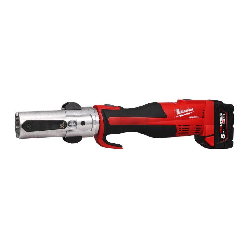 M18 BLHPTXL 502P Brushless XL press tool 18 V 5.0 Ah FORCE LOGIC in case with 2 batteries and charger imilwauke