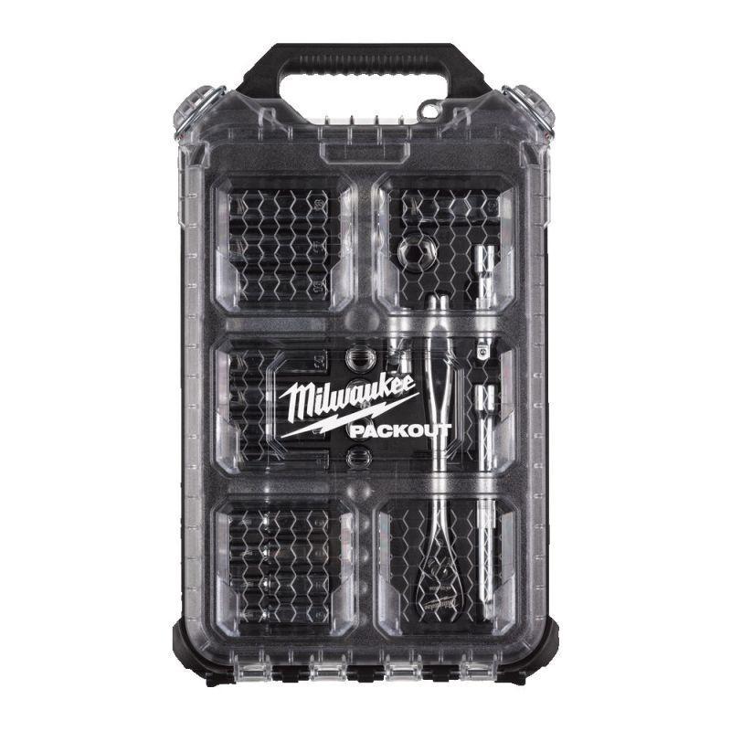 4932478813 - Zestaw nasadek 3/8" z grzechotką i akcesoriami, w organizerze Slim PACKOUT™ średnim (32 szt.) 4932478813 - Zestaw nasadek 3/8" z grzechotką i akcesoriami, w organizerze Slim PACKOUT™ średnim (32 szt.)