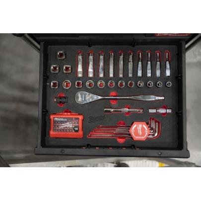 4932480716 - Moduł nasadek i akcesoriów 1/2" do szuflad PACKOUT, 10 - 24 mm (70 szt.), wkładka piankowa