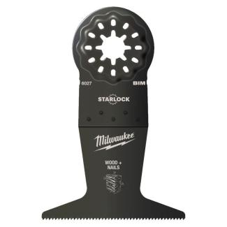 48906527 - Brzeszczot bimetalowy do Multitoola do cięcia wgłębnego drewna z gwoździami, 65 x 42 mm (50 szt.)