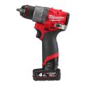 M12 FDD2-402X - Sub compact drill driver 12 V, 4.0 Ah, FUEL™, in case, with 2 batteries and charger