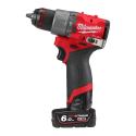M12 FPD2-602X - Sub compact percussion drill 12 V, 6.0 Ah, FUEL™, in case, with 2 batteries and charger