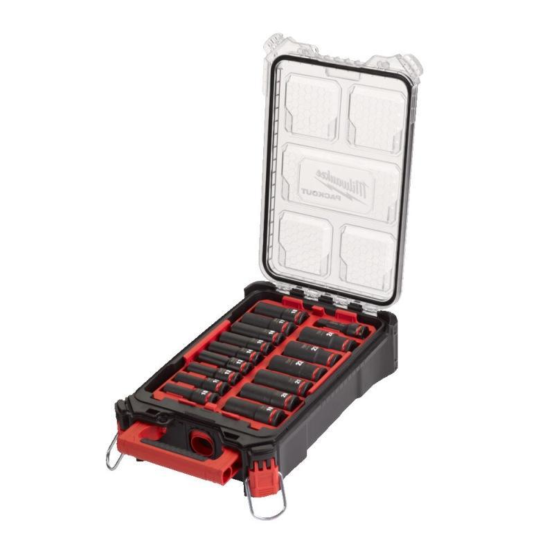 4932480943 - Zestaw nasadek udarowych długich Shockwave 1/2" z przedłużką, 10 - 24 mm, w organizerze PACKOUT™ średnim (17 szt.) 4932480943 - Zestaw nasadek udarowych długich Shockwave 1/2" z przedłużką, 10 - 24 mm, w organizerze PACKOUT™ średnim (17 szt.)