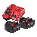 M18 NRGCR-502 - Set of 2 batteries M18™, Li-ion 18 V, 5.0 Ah + fast charger, 4932479831