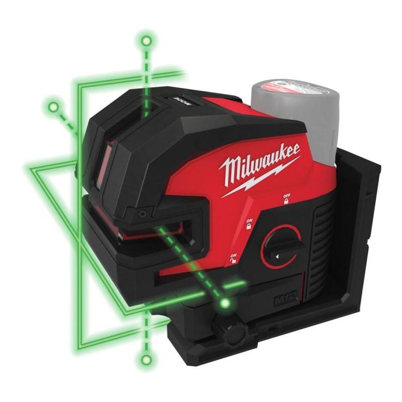 M12 CLL4P-0C - Laser krzyżowy z 4 punktami 12 V, w walizce, bez wyposażenia