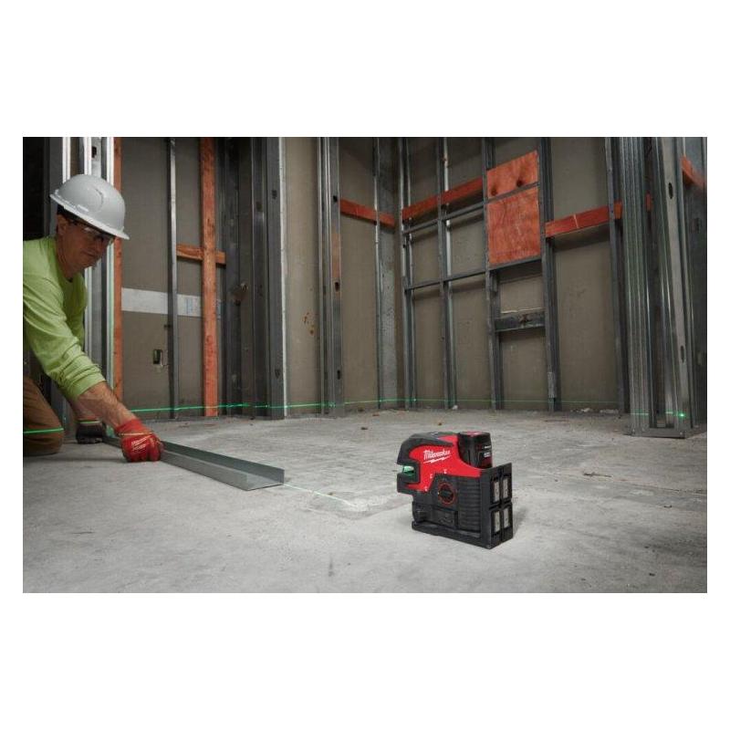 M12 CLL4P-0C - Laser krzyżowy z 4 punktami 12 V, w walizce, bez wyposażenia