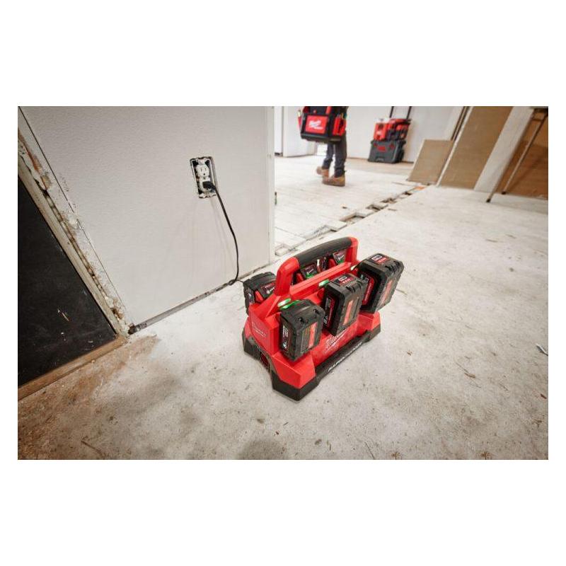 M18 PC6 - Szybka ładowarka 6-portowa PACKOUT M18™, 18 V, 2.0, 4.0, 5.0, 3.0, 5.5, 8.0 & 12.0