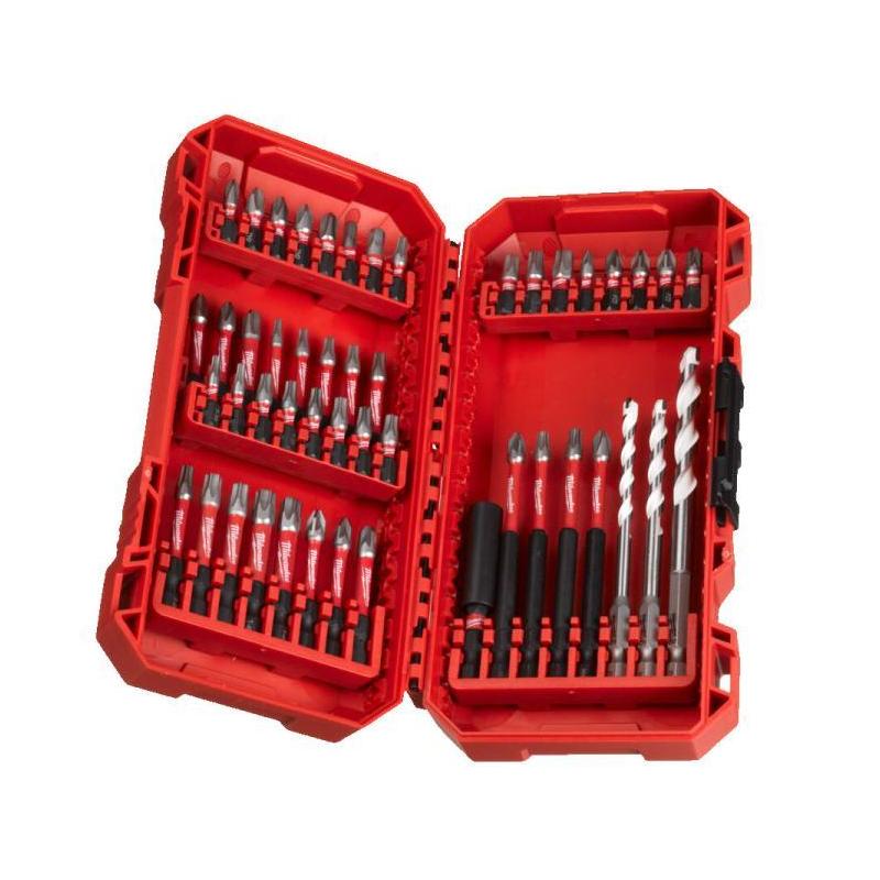 4932492005 - Zestaw bitów udarowych i wierteł Shockwave do śrub płaskich, Phillips, Pozidriv, Torx i Hex (48 szt.)