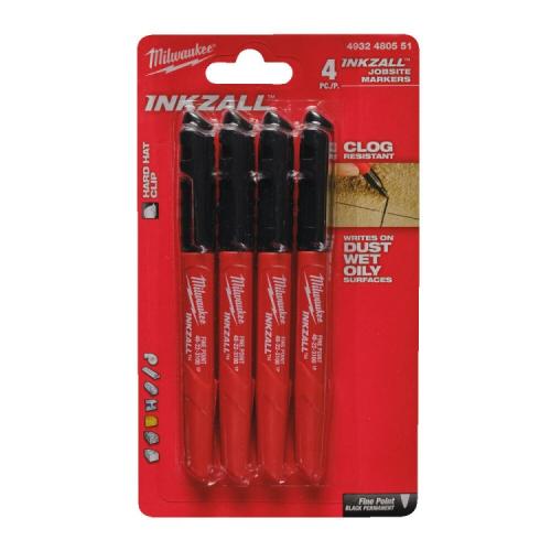 4932480551 - INKZALL™ markers with standard tip, black (4 pcs)