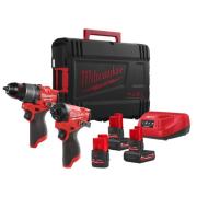 M12 FPP2A2-5253X - Zestaw POWERPACK M12™ FUEL™, M12 FPD2, M12 FID2, 2 x 5.0 Ah i 1 x 2.5 Ah + ładowarka, w walizce