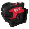 M12 CLL4P-301C - Cross line laser with 4 points 12 V, 3.0 Ah, in case, with battery and charger, 4933479203