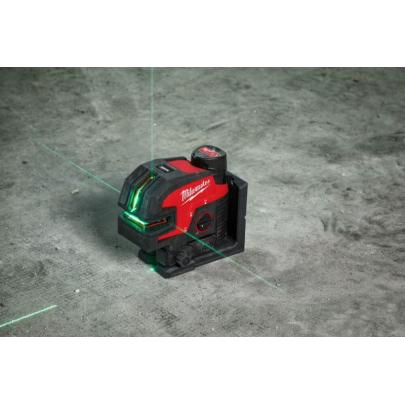 M12 CLL4P-301C - Laser krzyżowy z 4 punktami 12 V, 3.0 Ah, w walizce, z akumulatorem i ładowarką