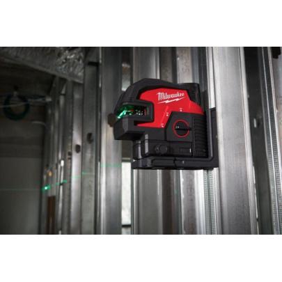 M12 CLL4P-301C - Laser krzyżowy z 4 punktami 12 V, 3.0 Ah, w walizce, z akumulatorem i ładowarką