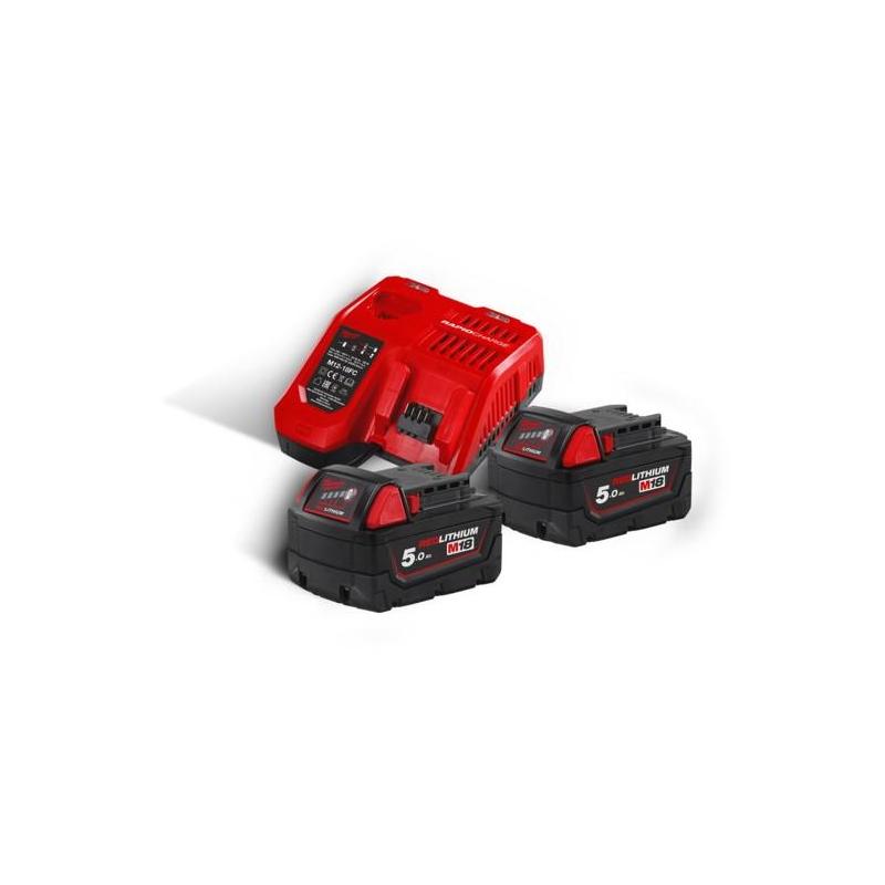 M18 NRG-502 - A set of 2 batteries M18™, Li-ion 18 V + fast charger M18 NRG-502 - A set of 2 batteries M18™, Li-ion 18 V + fast charger