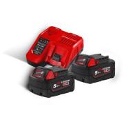 M18 NRG-502 - A set of 2 batteries M18™, Li-ion 18 V + fast charger M18 NRG-502 - A set of 2 batteries M18™, Li-ion 18 V + fast charger